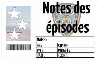 Logo NYPD avec indications Notes