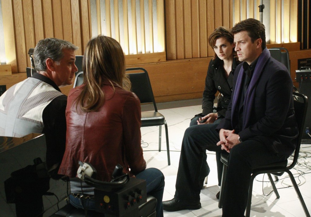 Castle (Nathan Fillion) et Beckett (Stana Katic) questionnent  Bree (Anne Ramsay) et Ian Bush (Robert Curtis Brown).