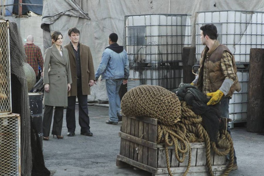 Castle (Nathan Fillion) et Beckett (Stana Katic) veulent questionner Grant Vyro (Nathaniel Marston).